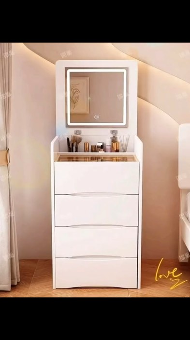 【Next-Day Delivery】Dressing Table Vanity Table Small Apartment Dresser Makeup Table Chest of Drawers Dresser
