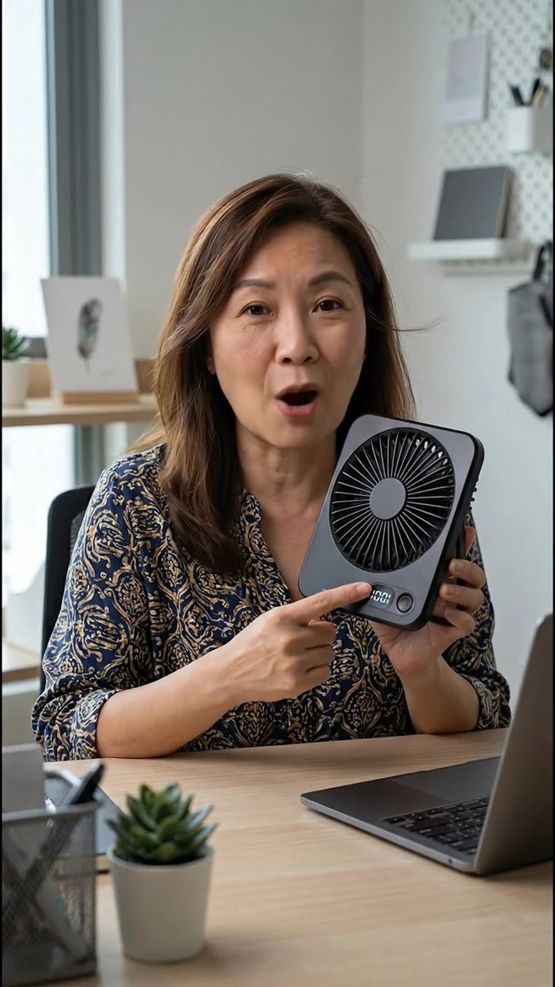 Portable Rechargeable Fan Slim Lightweight Deskto #PortableFanSG #CoolingFan #USBFan #HomeAppliances #BeatTheHeat #ShopeeFinds #ShopeeSGSale