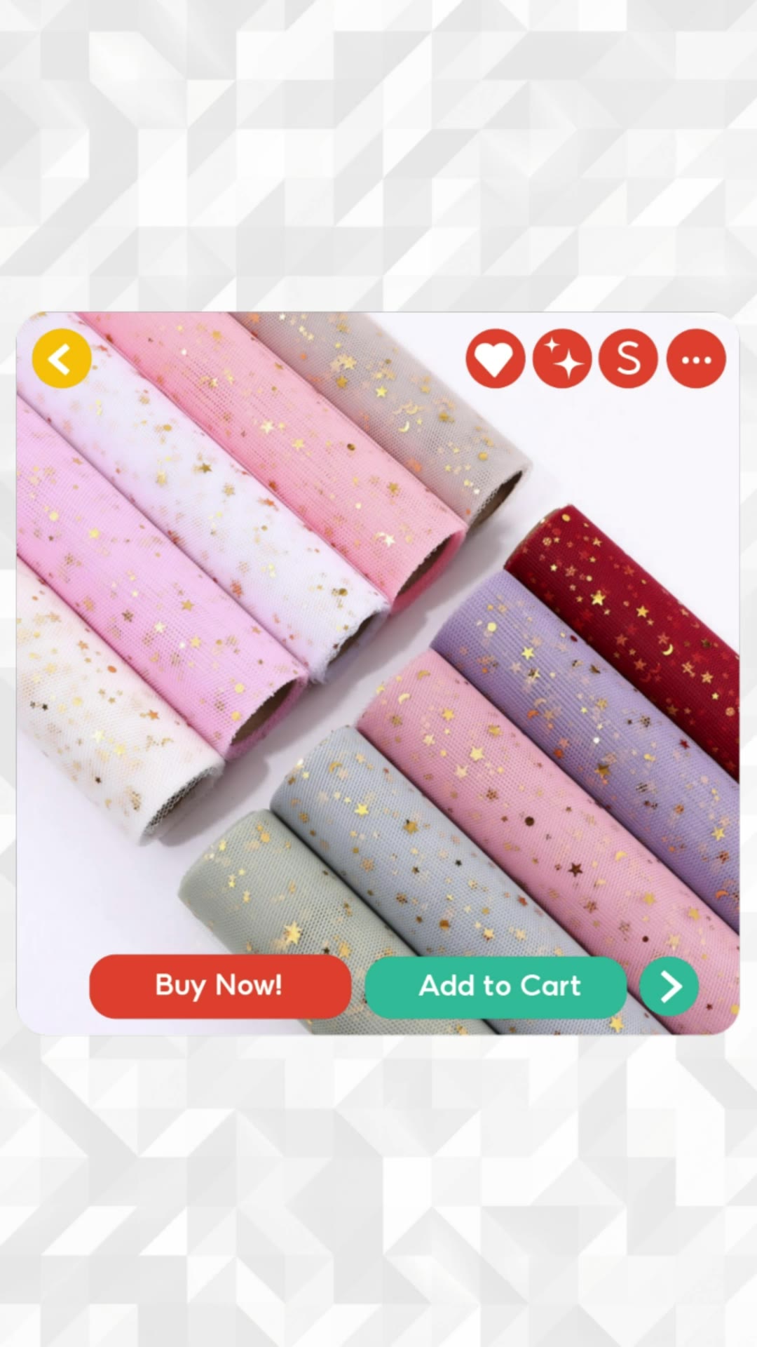 70*50cm Star and Moon mesh Lollipop bouquet DIY flowers wrapping paper mesh