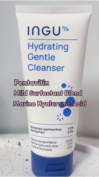 (New Formula)INGU Hydrating Gentle Cleanser + Biome Balance Facial For People With Sensitive Skin.